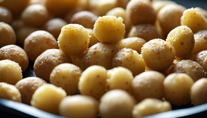 Close Up of a Group of Macadamia Nuts