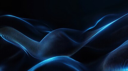 Obraz premium Abstract Blue Light Waves
