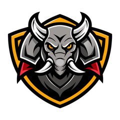 This vector art illustration shows a scary skull head, a symbol of death, combined with a sword and another skull, potentially evoking a tribal or gothic horror design