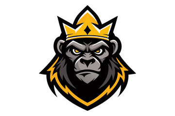 A black wolf head mascot, a vector art illustration, features piercing eyes, a symbol of the night