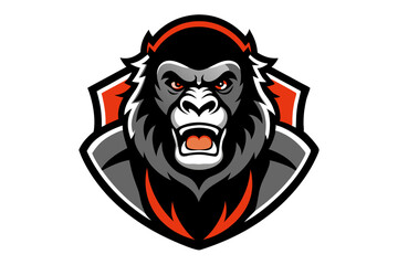 Angry lion head tattoo vector illustration skull art