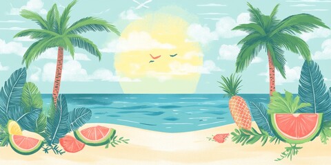 Obraz premium A fun, summery design perfect for your crafts and projects
