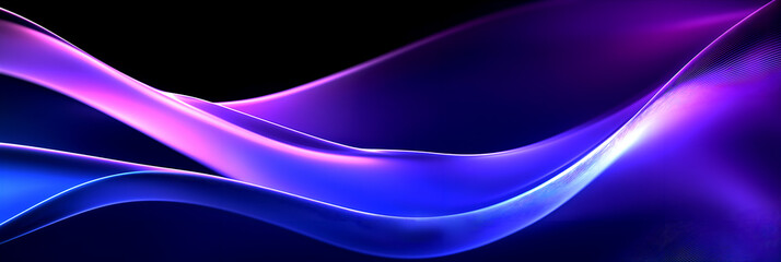 Fototapeta premium vibrant abstract wave design in purple and blue hues, flowing futuristic lines with smooth gradients, dynamic digital art for modern backgrounds and creative projects