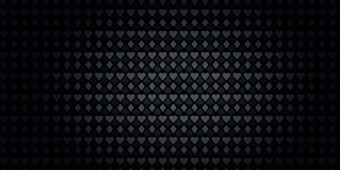Seamless Gambling Card Suits Background black and silver
