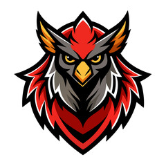 Cute cartoon eagle owl vector illustration, a wild bird with strong wings, perfect for nature or animal art design