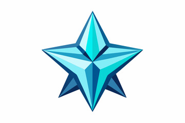 Obraz premium Creative Vector Illustration Crystal Star Logo on White Background