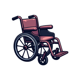 Fototapeta premium Manual wheelchair vector icon, mobility assistance symbol