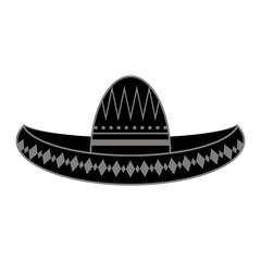 Vector Mexican sombrero. Cinco de mayo symbol isolated on white background.