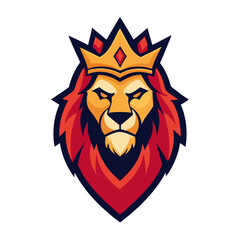 A wild lion head mascot vector illustration embodies tribal power