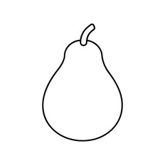 Chayote vegetable icon, filled outline style vector illustration on white background.	