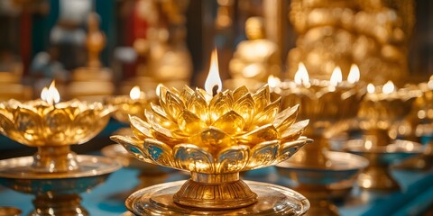 The Diyas or Indian style decorative lamps are characterized by their intricate designs using candles to illuminate the intricate patterns. They are often used during festivals such as Diwali.