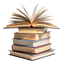 Naklejka premium stack of books isolated