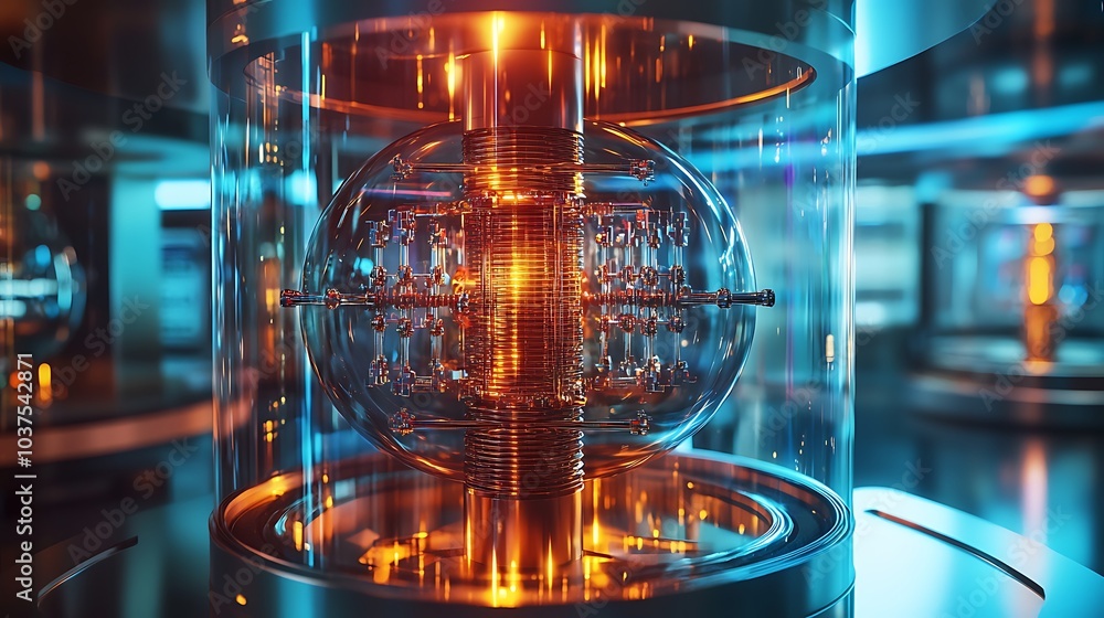 Fototapete Exploring the future of finance visualizing quantum computing's transformative potential in financial markets and beyond