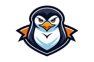 Cute cartoon penguin, a happy winter bird and animal vector illustration isolated on white, bringing fun with its funny character