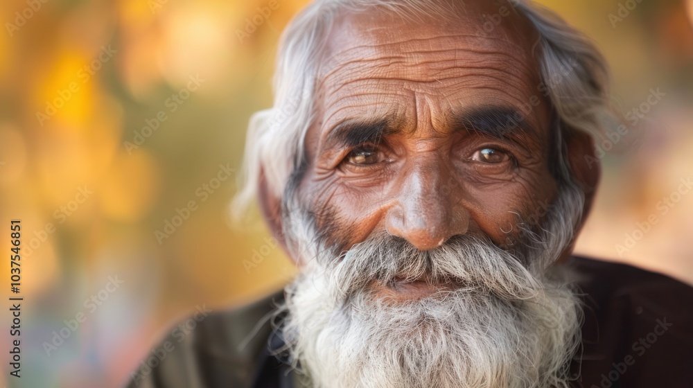 Sticker Portrait of an Elderly Man