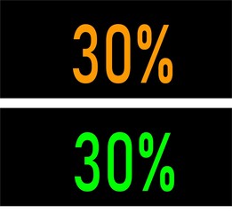 30 percent sale label, sign, or tag. Discount, promotion banner design element. Vector illustration.