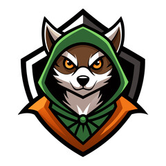 A cute cartoon illustration depicts a black owl monster with striking green eyes, a funny feline touch in its design, perfect as a Halloween icon or artful animal drawing