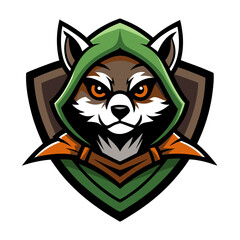 Cute animal vector cartoon illustration of an owl with green eyes, a fun feline-like pet with big eyes in a drawing design