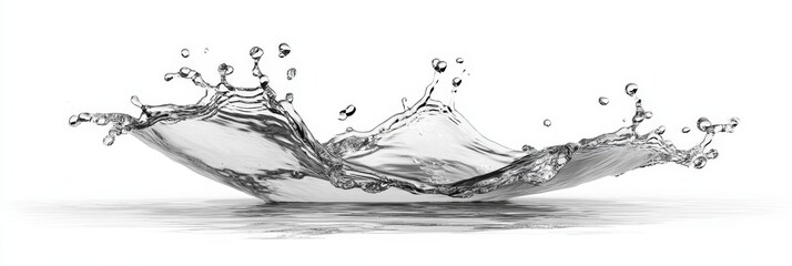 水しぶきを上げる水面の様子、冷たい水が空中に飛び散る瞬間