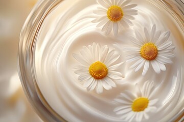 Delicate Cream Swirl in Glass Jar