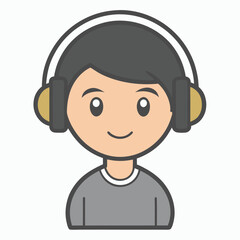 child with headphones