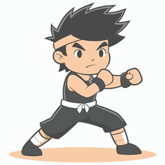 Child Playing Game Outline Vector Illustration | Minimalist Line Art on White Background