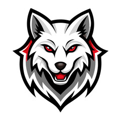 A wild canine vector illustration shows a black wolf head, a tribal animal art symbol