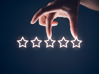 Opinión del cliente que otorga cinco estrellas 