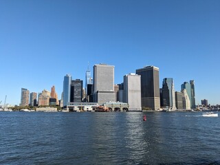 Naklejka premium Downtown Manhattan at noon, New York - October 2024