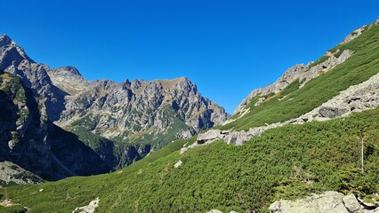 Rocky Mountains, clear sky.
