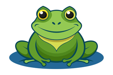 Serene Green Frog Mascot Logo Design  Peaceful Amphibian Illustration for Branding