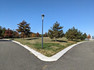 Overview of Governors Island in New York City in Fall - October 2024