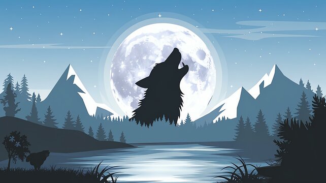 Wolves Howling Graphics