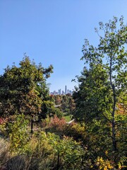 Overview of Governors Island in New York City in Fall - October 2024