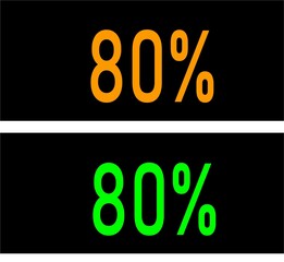 80% percent sale label, sign, or tag. Discount, promotion banner design element. Vector illustration.