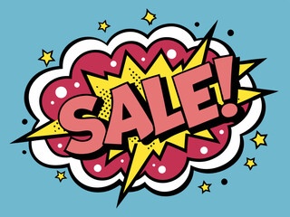 Comic effect line elements, featuring classic speech bubbles with word 