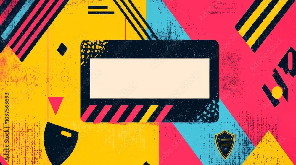Poster abstract geometric background with copy space.