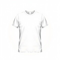 Plain white t-shirt displayed against a bright background showcasing its simple design and versatility for casual wear