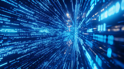 Internet and binary abstract background