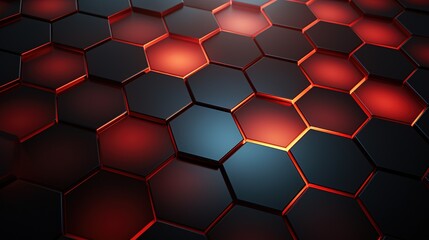Abstract dark red texture background hexagon