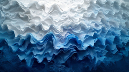Obraz premium 3d rendering. Wave. Abstract 3D Background, flowing texture. Nice blue white waves. Dynamic Flowing backdrop.