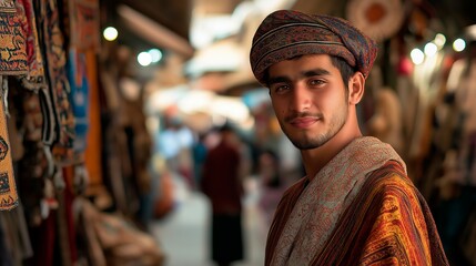 Obraz premium young man in traditional clothes