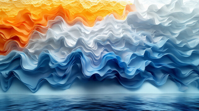 Nice waves. Wave. Dynamic Flowing backdrop. Abstract 3D Background of nlue white yellow Waves 