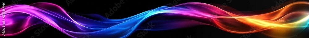 Canvas Prints a colorful wave with a rainbow of colors