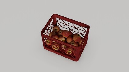 Fresh Apple in Crate