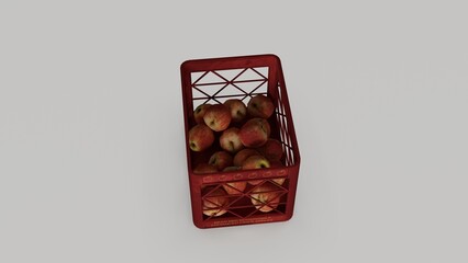 Fresh Apple in Crate