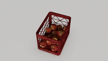 Fresh Apple in Crate