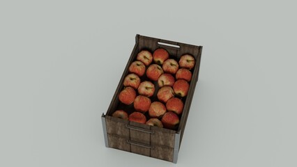 Fresh Apple in Crate