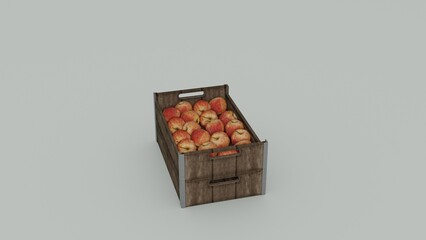 Fresh Apple in Crate