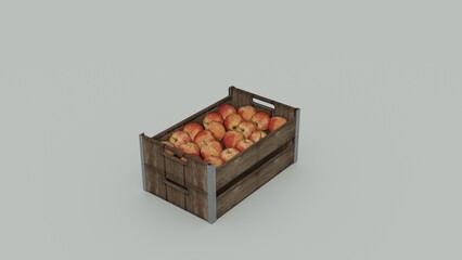 Fresh Apple in Crate